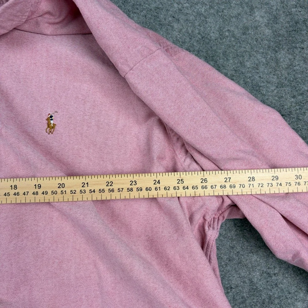 Ralph Lauren Button Down Mens 4XB Pink Classic Fit Long Sleeve Oxford Flesh Pony